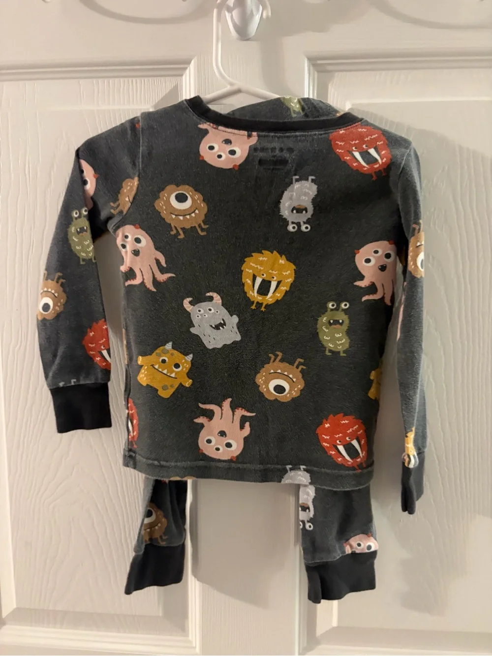 Old Navy Charcoal Kids Monster Print Pajama Set